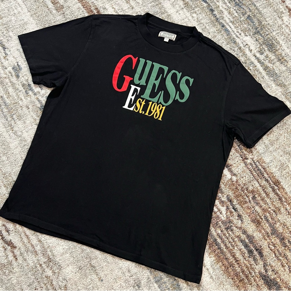 GUESS Est. 1981 Tee T Shirt Multicolor Color Block